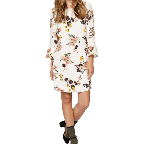 Sanctuary Womens Bell Sleeves Mini Party Dress