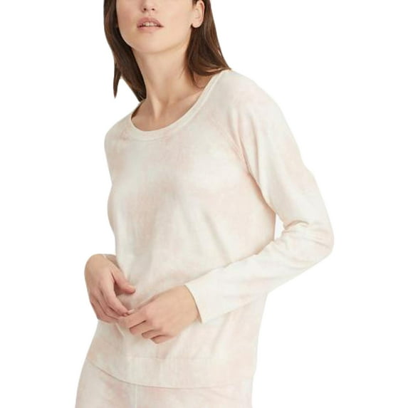 Sanctuary Womens Boatneck Ribbed Trim Top Pink M