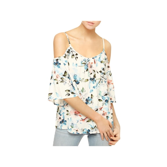 Sanctuary Womens Camilla Cropped Adjustable Casual Top