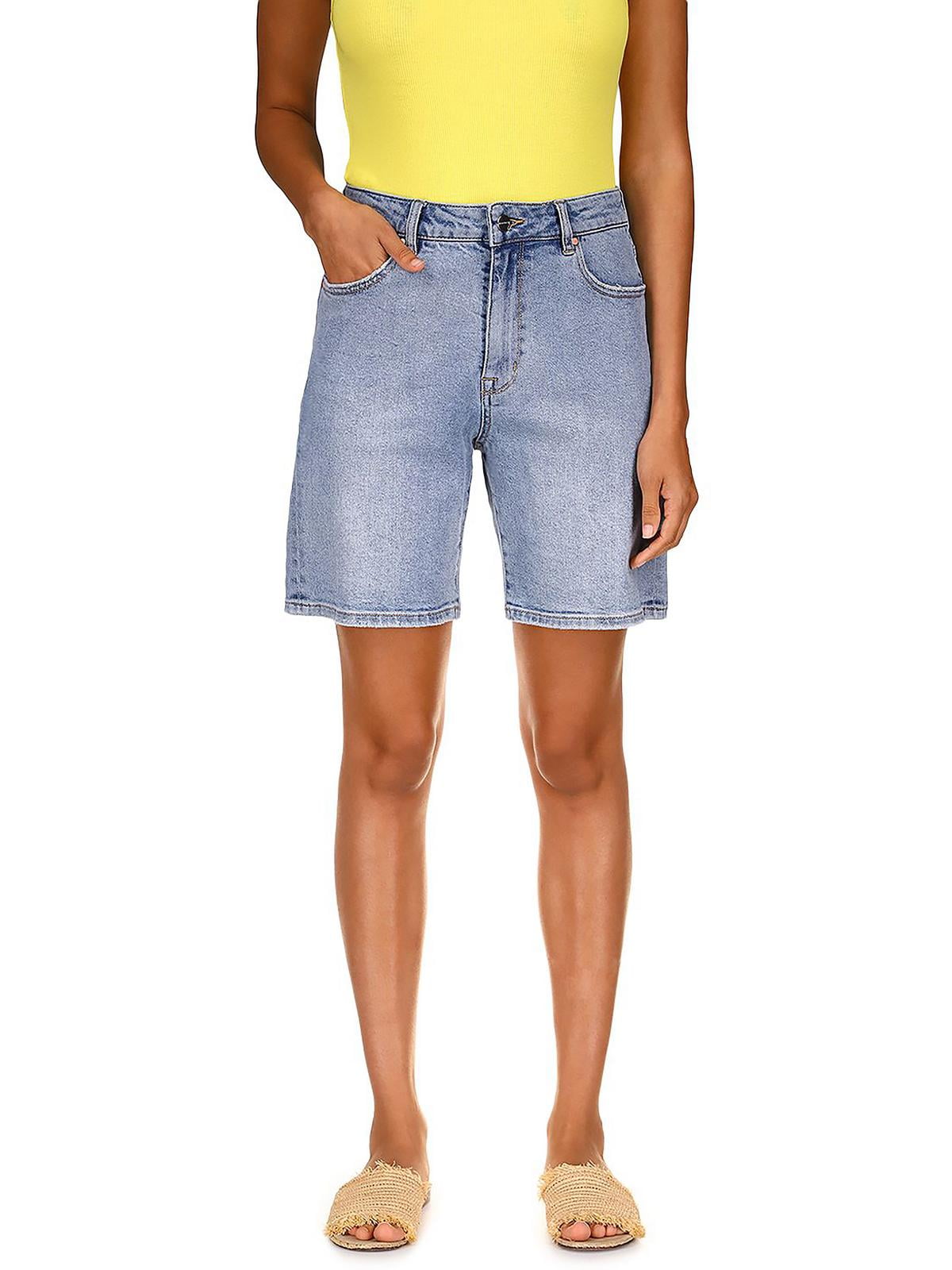 Sanctuary Womens Distressed Bermuda Denim Shorts