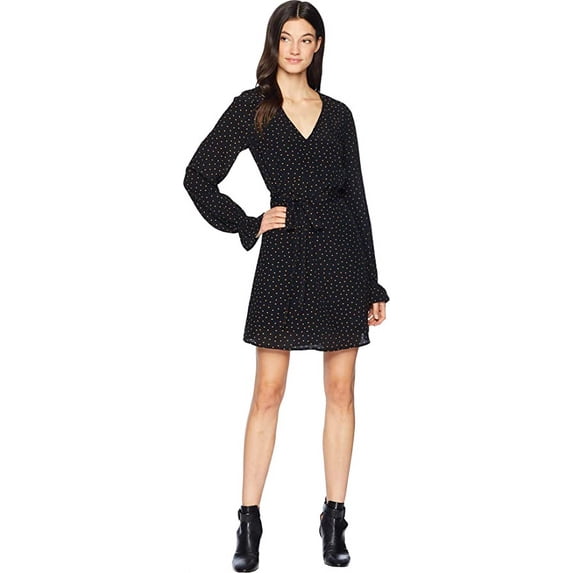 Sanctuary Womens Ellie Tie Belt Polka Dot Dress