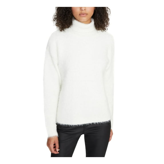 Sanctuary Womens Eyelash Turtleneck Sweater White L