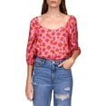 thumbnail image 1 of Sanctuary Womens Floral Print Peasant Top Button-Down Top, 1 of 3