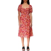 Sanctuary Womens Floral Puff Sleeve Midi Dress