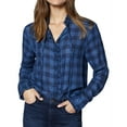 thumbnail image 1 of Sanctuary Clothing Womens Tie-Neck Button Up Shirt, Blue, X-Small, 1 of 5