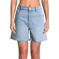 thumbnail image 1 of Sanctuary Womens Long Weekend Denim Mid Rise Shorts, 1 of 2