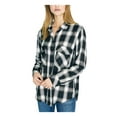 thumbnail image 1 of Sanctuary Womens New Generation Plaid Boyfriend Blouse, 1 of 2