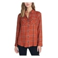 thumbnail image 1 of Sanctuary Womens New Generation Plaid Boyfriend Blouse, 1 of 2