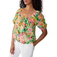 thumbnail image 1 of Sanctuary Womens Printed Square Neck Blouse, 1 of 2