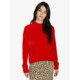 thumbnail image 1 of Sanctuary Womens Ribbed Cropped Mock Sweater Red L, 1 of 3