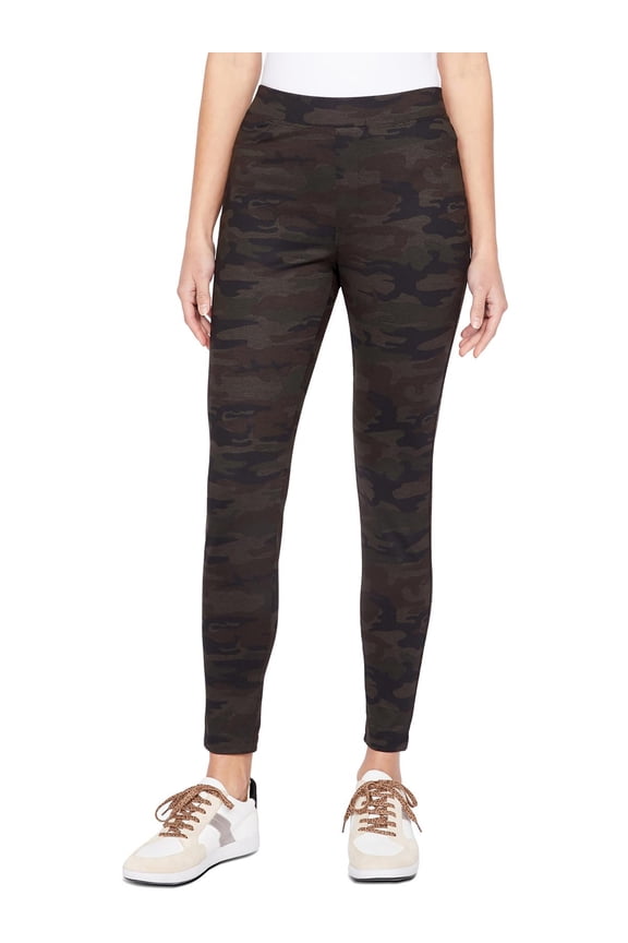 Womens Runway Mid Rise Printed Leggings