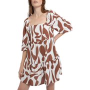 Sanctuary Womens Stretch Tiered Babydoll Dress