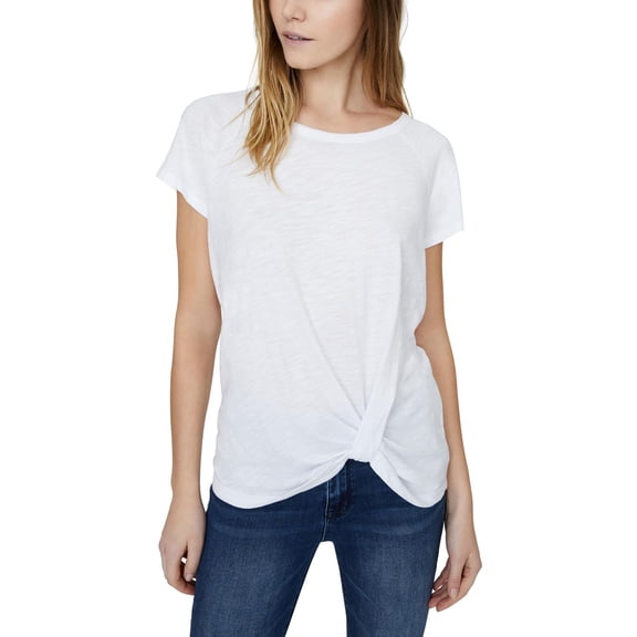 Sanctuary Womens Sunny Days Twist Front Cap Sleeve T-Shirt