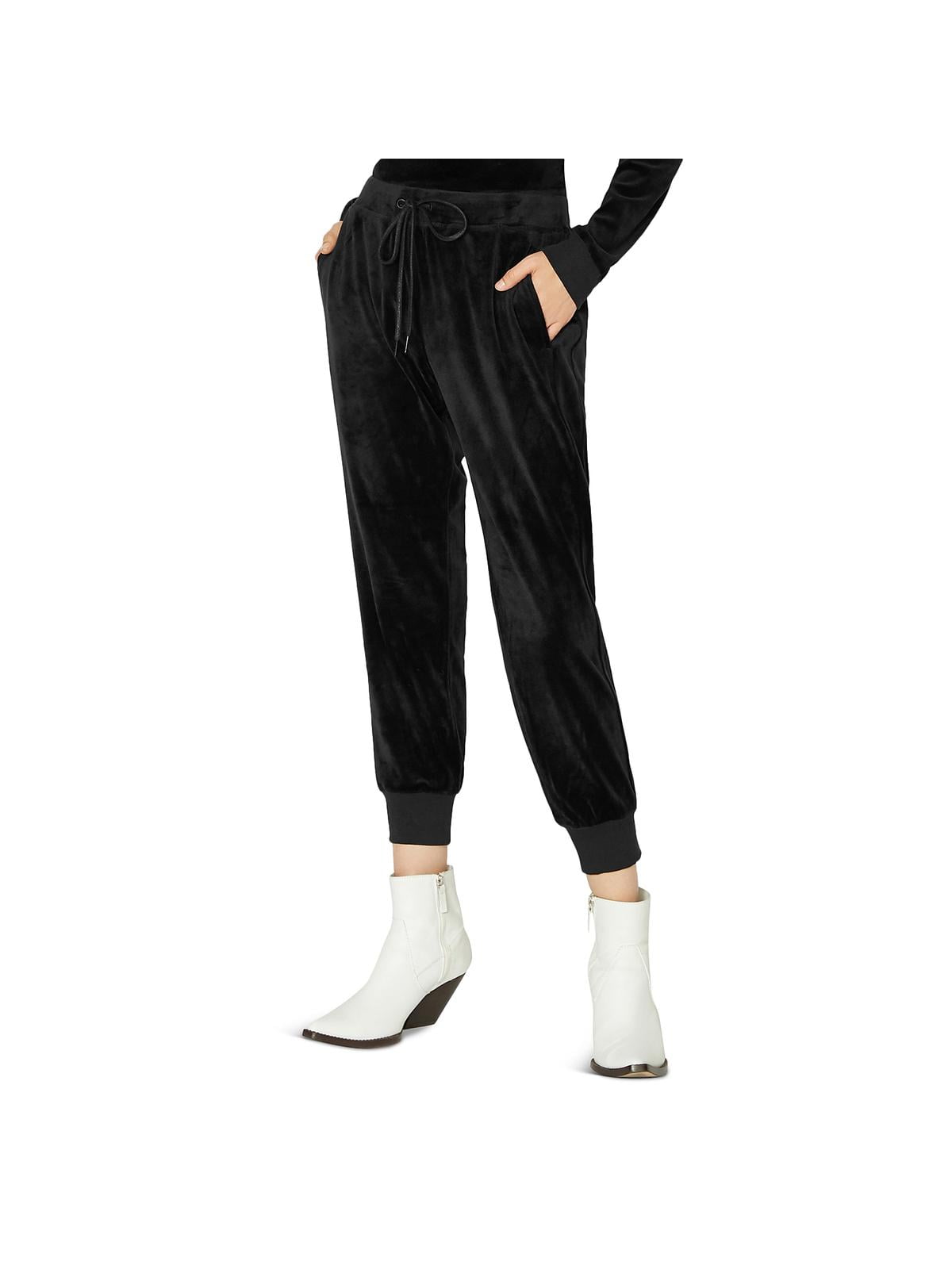 Sanctuary Clothing Womens Velour Track Casual Jogger Pants Black Large Walmart