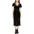 thumbnail image 1 of Sanctuary Clothing Womens Velvet Shift Dress, Black, X-Small, 1 of 2