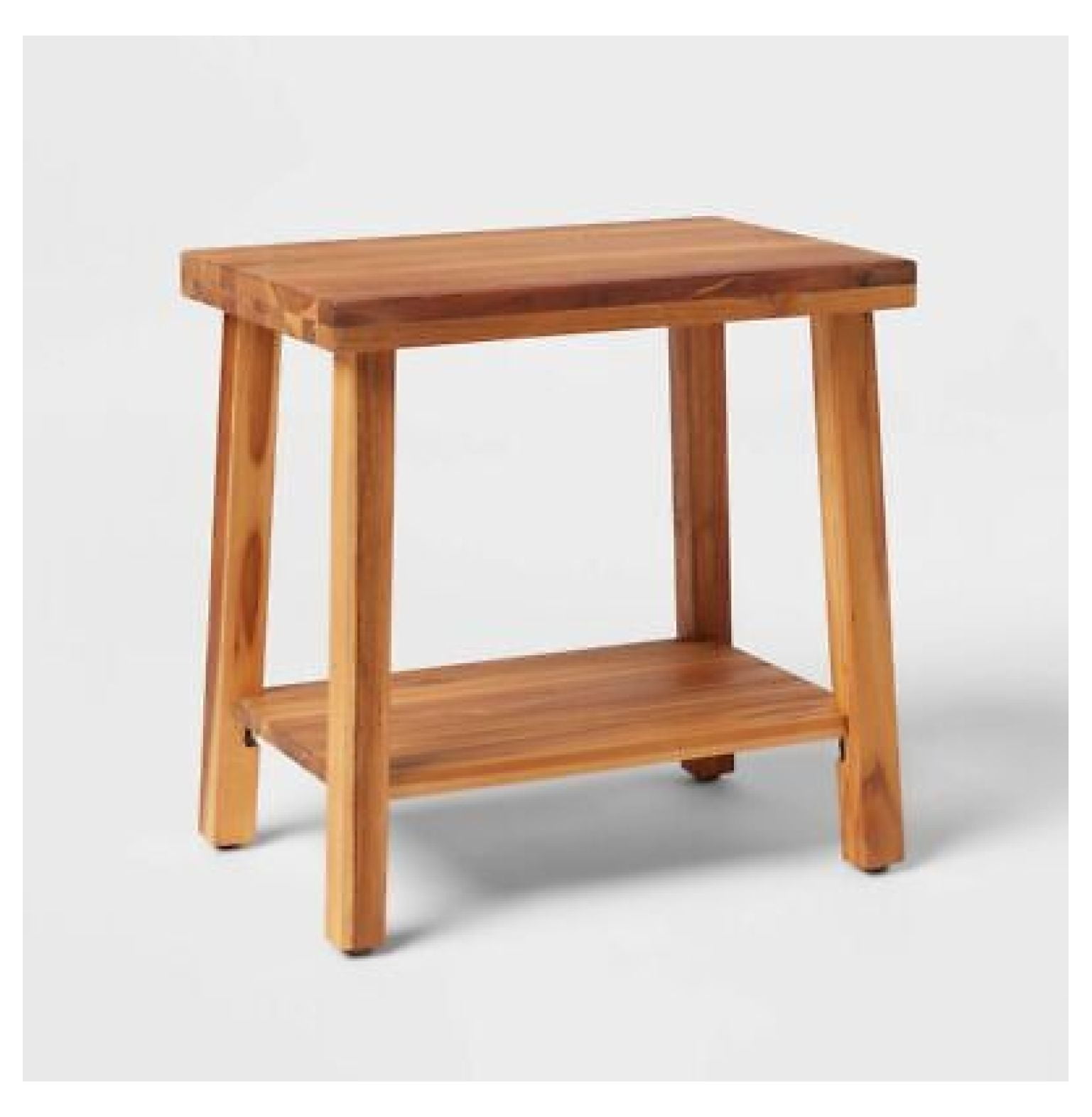 Sanctuary Teak Wood Bench with Storage Shelf