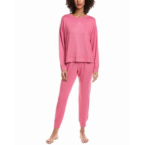 Sanctuary womens  2pc Pajama Shirt & Pant Set, m, Pink