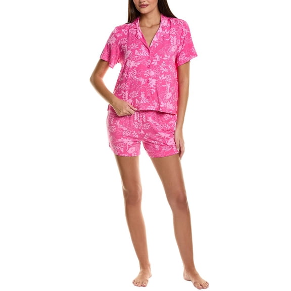 Sanctuary womens 2pc Shirt & Boxer Set, XL, Pink