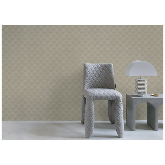 Sand 3D Cushion Geometric Wallpaper R8091