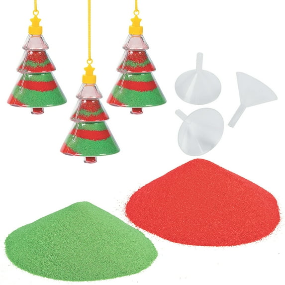 Sand Art Christmas Tree Necklace Craft Kit Assortment May Vary