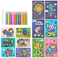 thumbnail image 1 of Sand Art Kits, 10 Color Sand Art Kits with 12 Sheets Sand Art Painting Cards, DIY Colored Sand Art Kit Sand Painting Set for Arts and Crafts School Classroom Home Party Favors, 1 of 10
