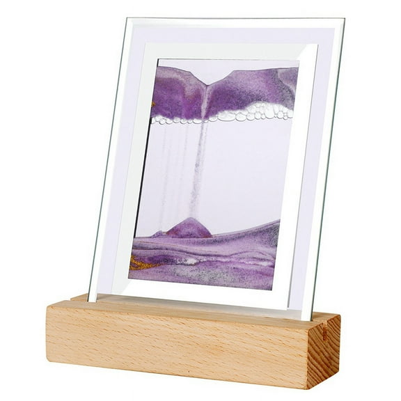 Sand Art Moving Night Lamp Craft Quicksand 3D Landscape Flowing Sand Picture Hourglass Gift LED Table Night Light,
