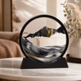 thumbnail image 1 of Sand Art Picture Hourglass Decor, Plastic Dynamic Sandscape Ornament for Home, Office Desk, Wine Cabinet, Elegant Home Display for Stress Relief, 1 of 7