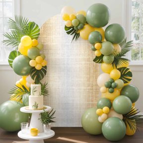 Sand Beige Arch Backdrop Cover, 4FT, Summer Tan Zen Ombre Linen Texture Rustic Farmhouse Spandex Arch Covers Double-Sided Backdrop for Wedding Birthday Party Photo Background Decoration