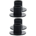 thumbnail image 1 of Sand Black Candlestick 4 Pcs Retro Holder for Desk Metal Stand Table Taper Conical Iron, 1 of 6