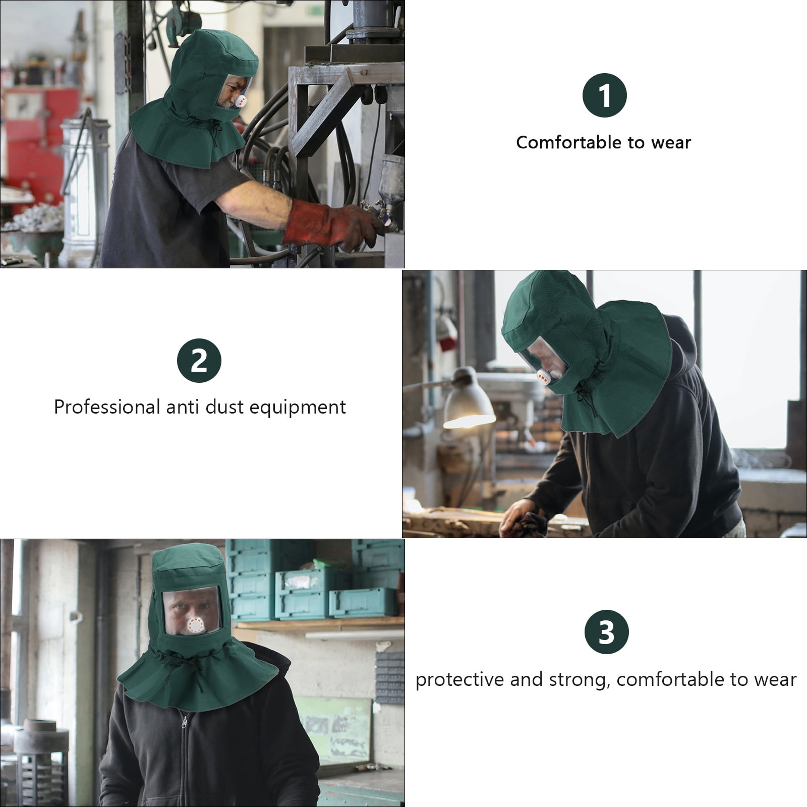 Sand Blasting Hoods,Sand Blasting Hood Abrasive Sandblaster Mask Wind Dust Anti Protective Tool