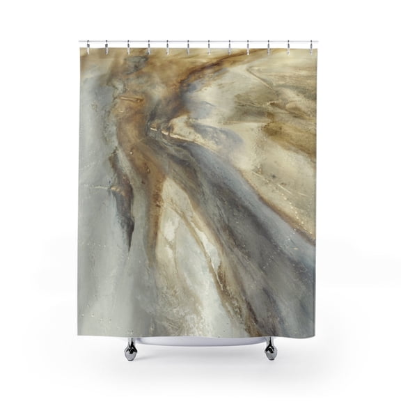Sand Clay Old Premium 71"x74" Waterproof Shower Curtain for Stylish Bath Decor