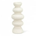 thumbnail image 1 of Sand Color Pebbled Stacked Look Vase, 1 of 4