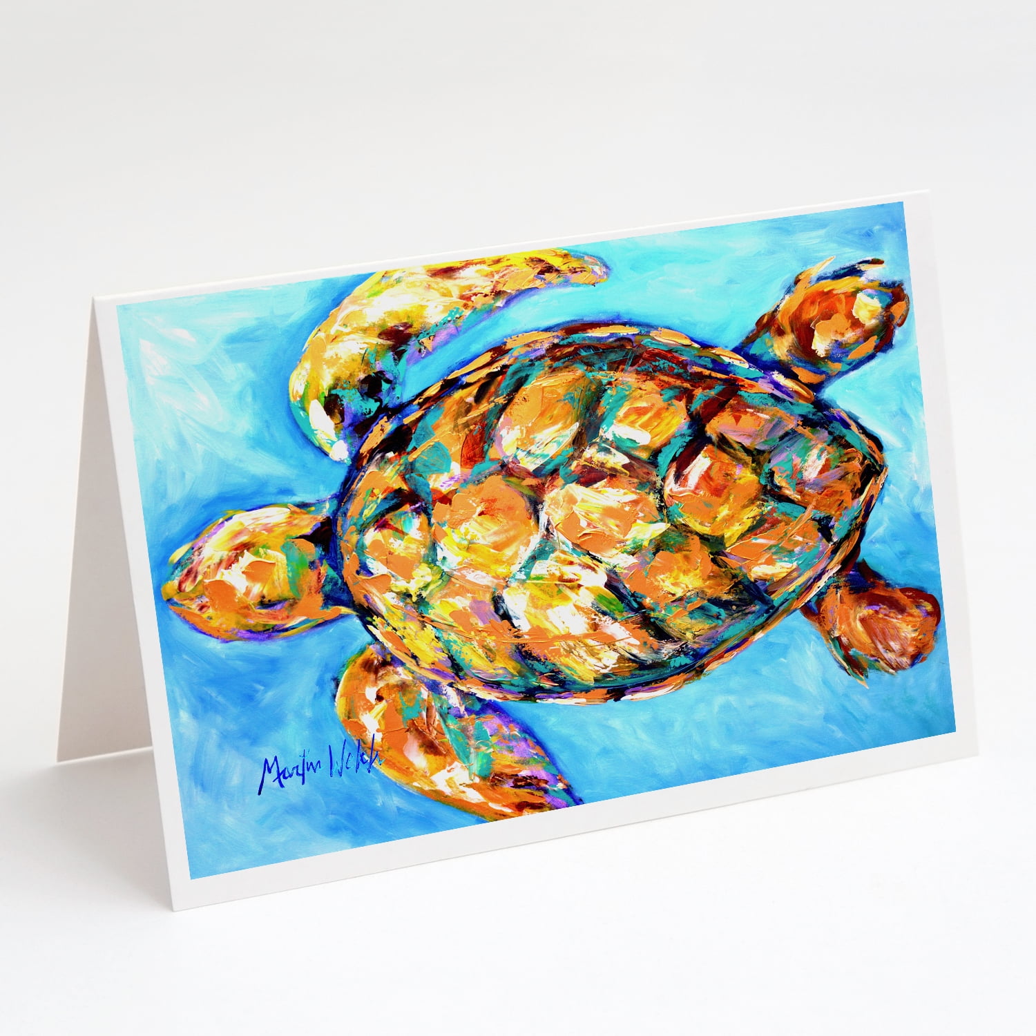 Sand Dance Turtle Greeting Cards Pack of 8 7 in x 5 in