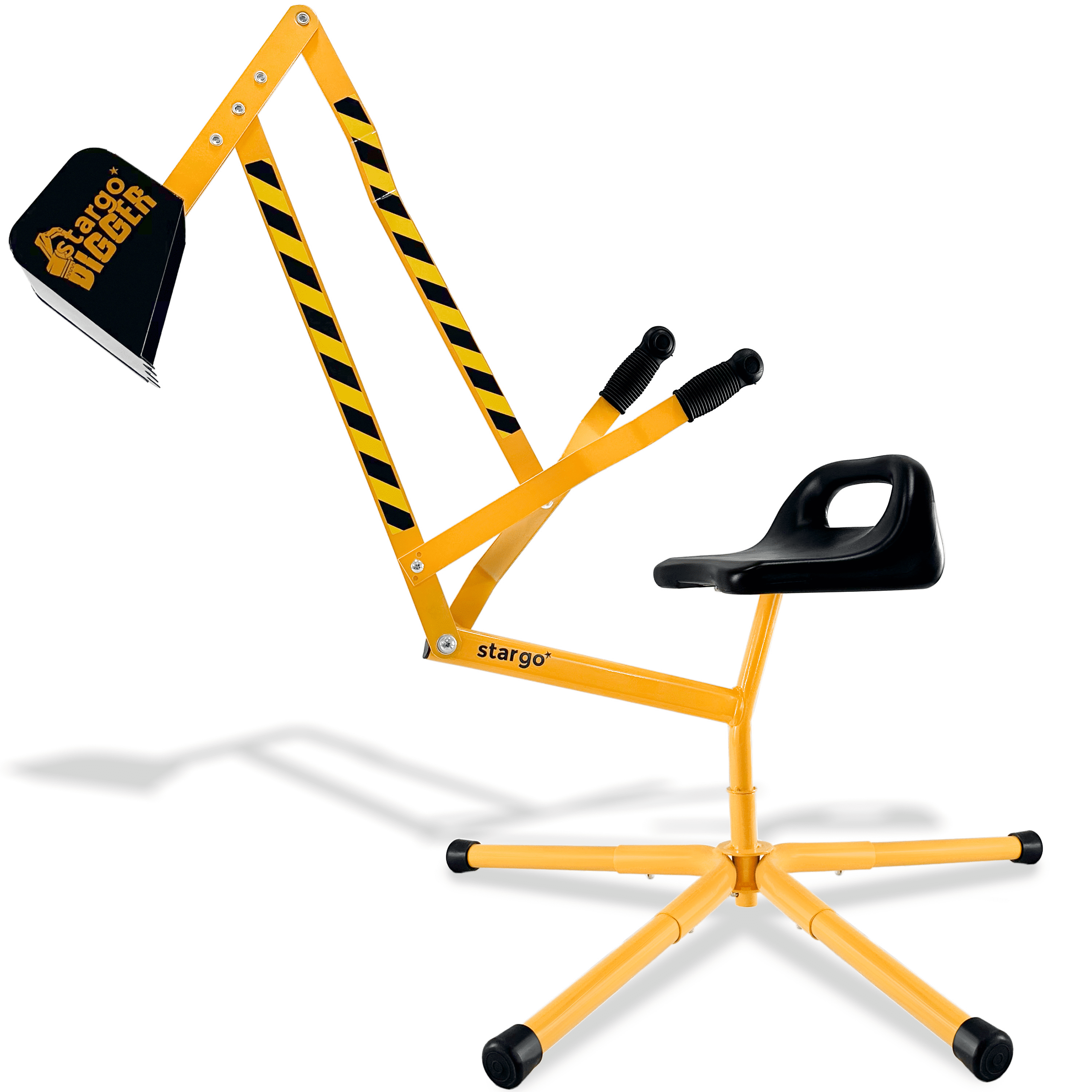 Stargo Yellow Metal 360 Spin Sandbox Digger Toy