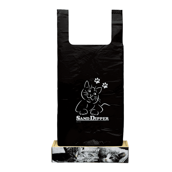 Sand Dipper Odor Sealing Handle Tie Thick, Durable, Leakproof Kitty Litter Waste Bags -2 Sizes-Convenient for any Animal Waste-Cat, Dog, Rabbit, 10 x 20.5 inch, 35 count (Tall 35 Roll)