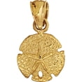 thumbnail image 1 of Sand Dollar Charm Diamond-Cut 14k Gold 14mm, 1 of 2