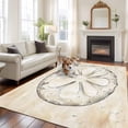 thumbnail image 1 of Sand Dollar Coastal Area Rug 5x8 FT, Non Slip Bedroom Throw Carpet, Summer Beach Beige Sea Washable Soft Floor Carpet Non-Shedding Rug for Living Room Nursery Dorm Office, 1 of 9