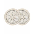 thumbnail image 1 of Sand Dollar Coastal Round 13 Inch Placemats Set of 2, Summer Beach Beige Sea HeatResistant Non Slip Place Mats for Dining Table, Wipeable Braided Kitchen Table Mats for Housewarming, 1 of 9