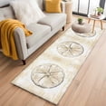 thumbnail image 1 of Sand Dollar Coastal Runner Rug 2x6 FT, Non Slip Hallway Rugs, Summer Beach Beige Ocean Washable Soft Floor Carpet Non-Shedding Throw Runner Carpet Long Rug for Entryway Kitchen Bedside Sliding Door, 1 of 8