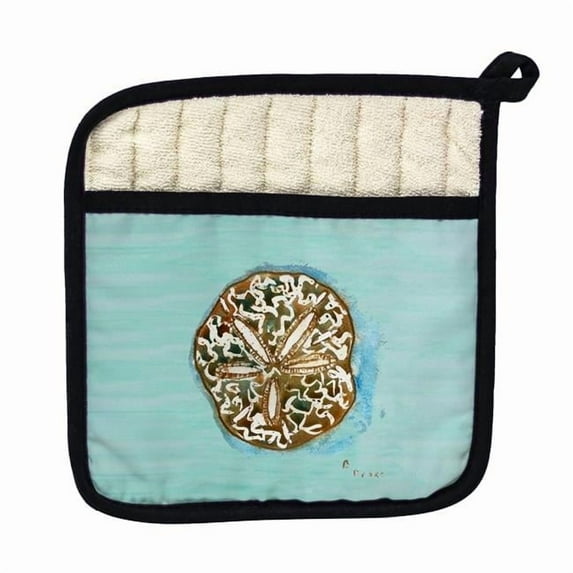 Sand Dollar Teal Pot Holder
