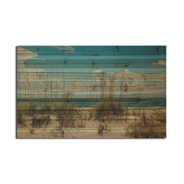 "Sand Dunes" Print on Planked Wood Wall Art