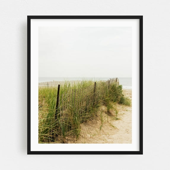 Sand Dunes, Rockaways 01 - Queens New York Photography Black Framed Wall Art Print 30 x 40 inches