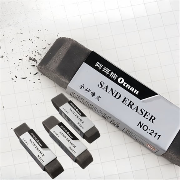 Sand Eraser, Pen Ink and Colored Pencil Marks Remover, Non-Toxic, 1 Pack