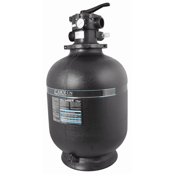 Carvin Laser 22.5 Inch Above Ground Swimming Pool Sand Filter w/7-Way Valve