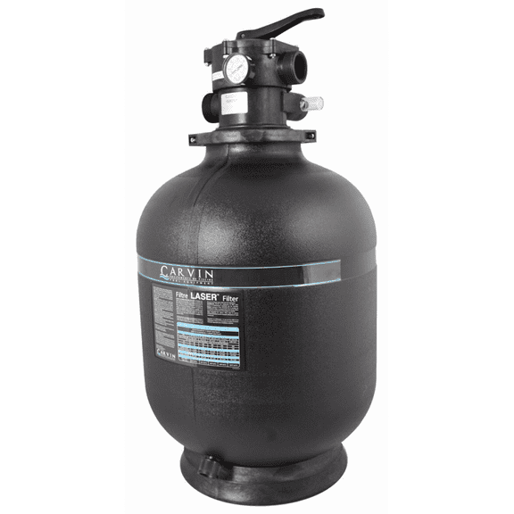 Carvin Laser 22.5 Inch Above Ground Swimming Pool Sand Filter w/7-Way Valve