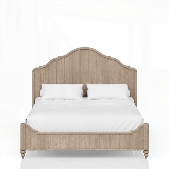 Queen Size Solid Wood Platform Bed Frame with No Box Spring, Brown for Bedroom