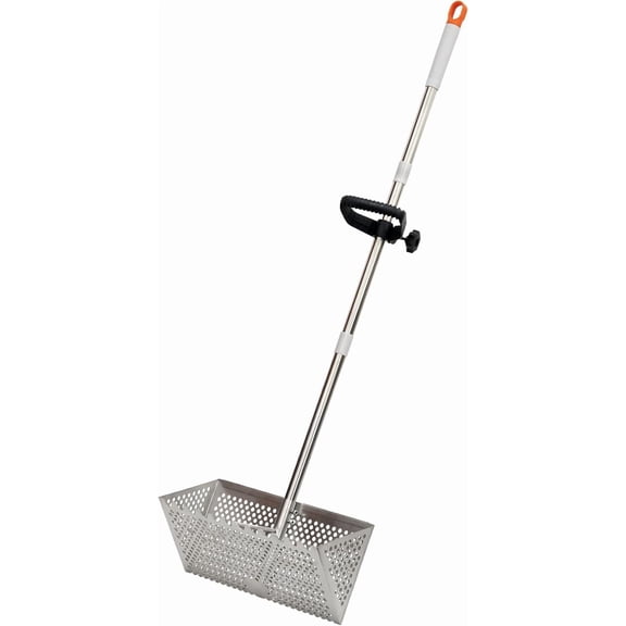 Sand Flea Rake, Detachable Long Handle Sand Sifter for The Beach, The Shark Tooth Screen Comes with a 16in Wide Drain Screen with a 51in Handle