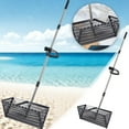 thumbnail image 1 of Sand Flea Rake Steel Beach Sand Tooth Wide Detachable Long Handle Rake For Beach Disseminators 40x20x141cm, 1 of 6