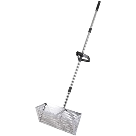 Sand Fleas Rake for Beach,Detachable 47 Inches Long Handle,Collapsible Shark Tooth Sifter for Beach,Stainless Steel Sand Sifter$$Garden & Patio