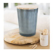 Sand + Fog Spring 57oz. Scalloped Candle with Rubber Wood Lid Beach Walk